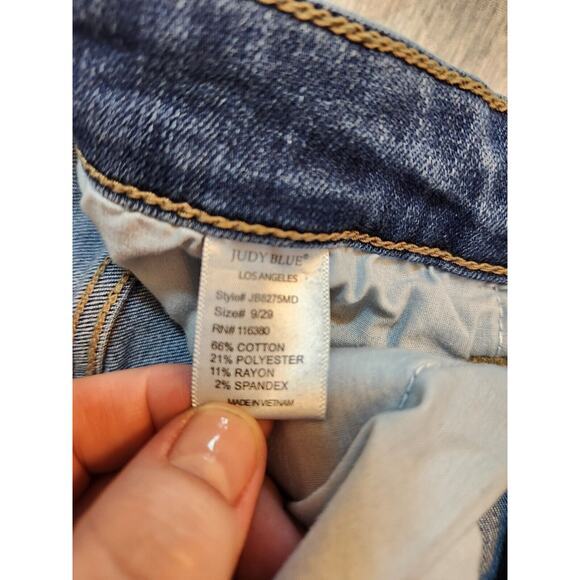 Judy Blue Women's Blue Medium Wash Boyfriend Fit Stretch Denim‎ Jeans Size 9/29 - Picture 4 of 7